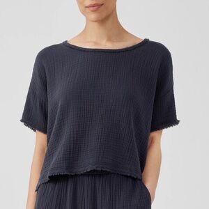 Eileen Fisher Organic Cotton Gauze Box Top